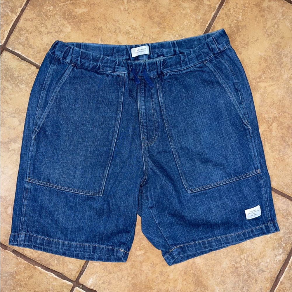 Saturdays New York City | Men’s Cotton Blue Jean Shorts Size: Medium
